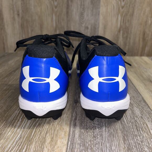 Under Armour Mens Size 13 Baseball Cleats 1297317-001 Blue Black Sneaker Shoes - Picture 7 of 11